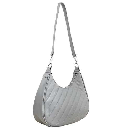 Elegant Grey Soft Touch Handbag
