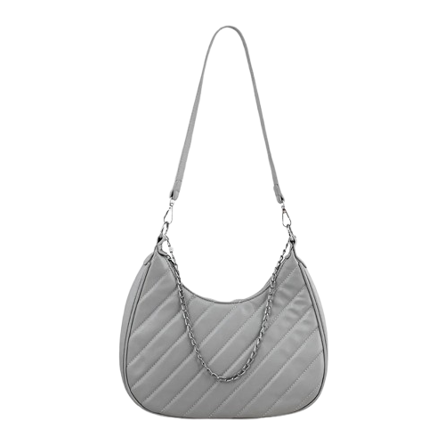 Elegant Grey Soft Touch Handbag