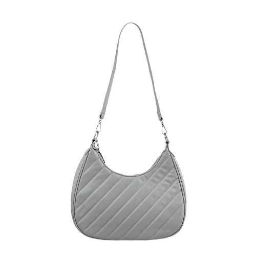 Elegant Grey Soft Touch Handbag